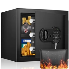 1.6 Cu Ft Home Safe Fireproof Waterproof, Fireproof Safe with Fireproof Bag, ...