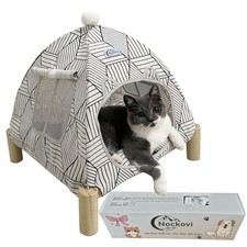2-in-1 Elevated Cat Tent Cat House, Quick Assembly and Disassembly, Portable ...