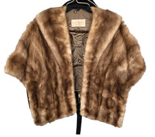 Vintage Blonde Mink Stole Cape Capelet Wrap - Real Fur - One size KLUGER