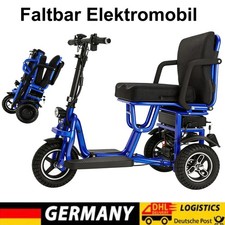 350W Faltbar 3-Rad Mobilit&auml;ts Roller Senioren Elektromobil 32km 48V/10Ah 6 km/h