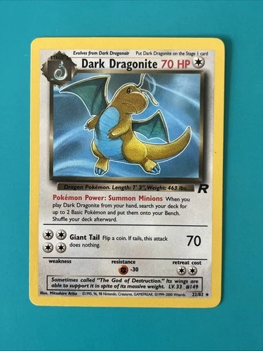 Pokémon TCG Dark Dragonite Non-Holo 22/82 LP Raw Ungraded WOTC