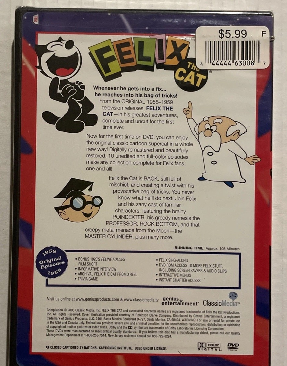 Felix the Cat - Collection (DVD, 2006, Collectors Edition) for