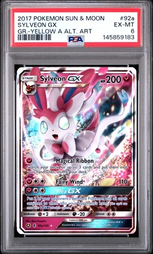 2017 Pokemon Sun & Moon Guardians Rising 92a Sylveon GX PSA 6 145859183