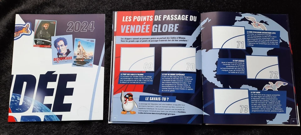 VENDEE GLOBE 10é EDITION- PANINI- 2024- ALBUM VIDE/NEUF +175 stickers Non collés - Photo 3/3