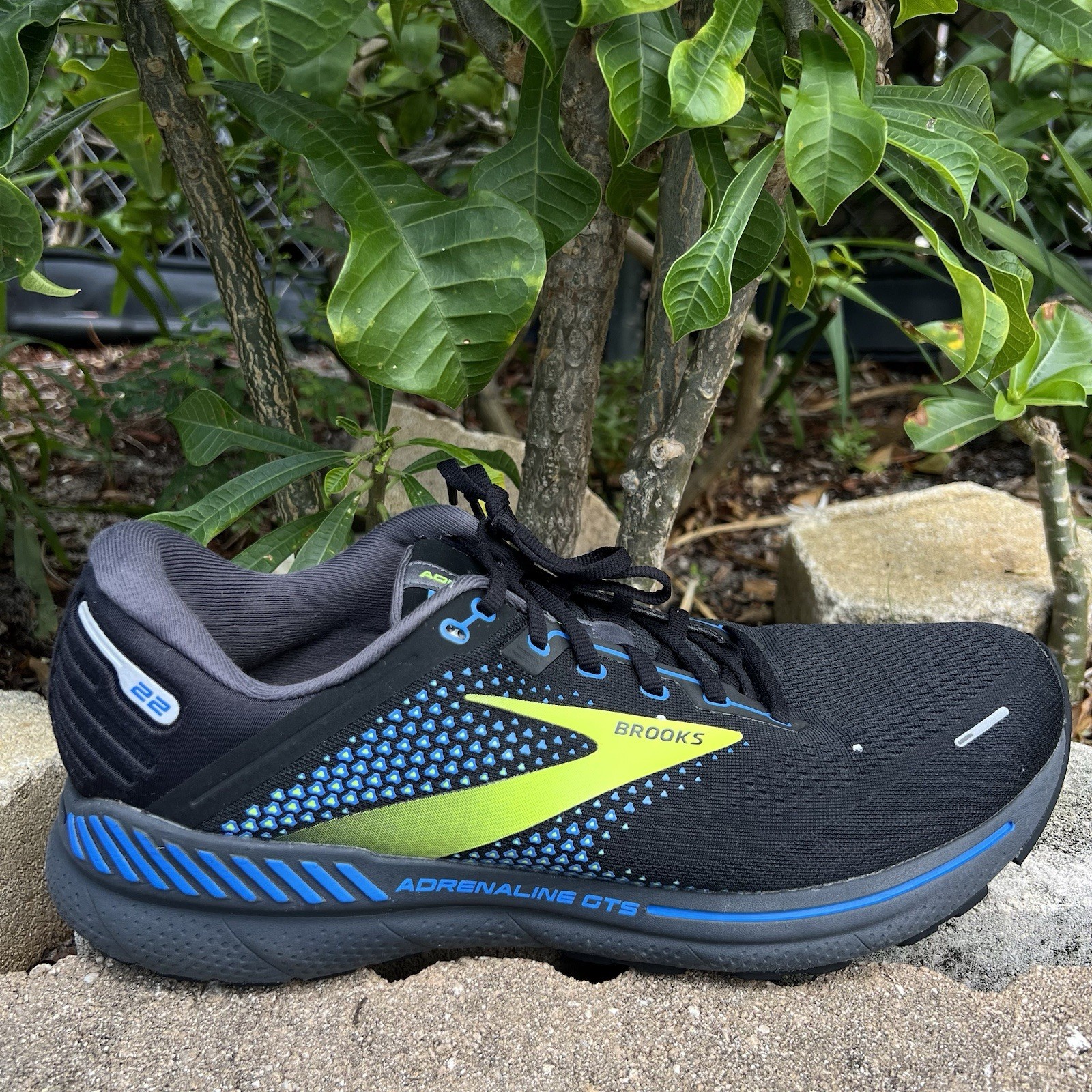 SAOLA Scarpe da corsa Brooks Adrenaline GTS 22 uomo 13 Medium nero blu vita notturna Titan