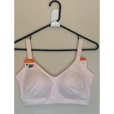 Warners Pink Underarm Smoothing Seamless Wireless Lightly Lined Bra Large NWT