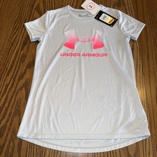 NWT Under Armour Short Sleeve Gray Shirt Youth Medium