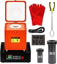 Gold Melting Furnace Electric Melting Furnace with 1 3 KG Crucibles 2100  F