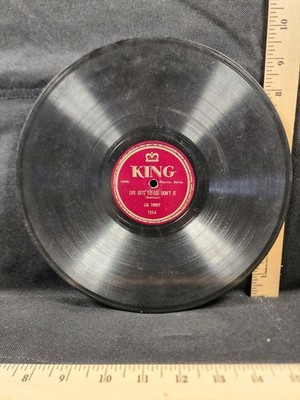 Antique 78 Record Shellac King Carl Tinney Life Gets Tee Jus/I Wish I Had A Dad