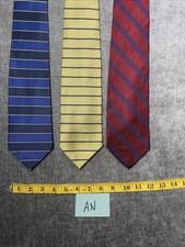 Lot Of 3 Brooks Brothers Silk Jacquard REPP Striped Ties - Men's Neckties AN 