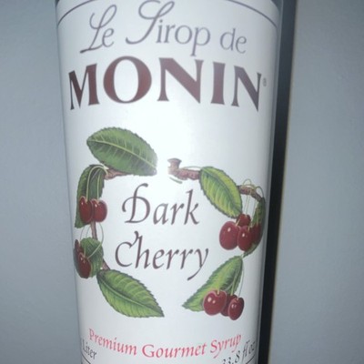 Monin Dark Cherry Baking & Dessert Syrup 1L Natural Flavors Gluten Free Non-GMO