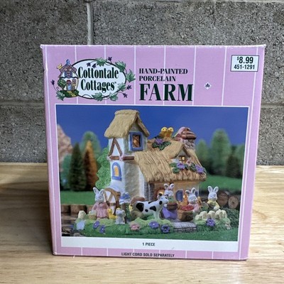 Cottontale Cottages and other hand painted porcelain Farm, Tool Shop and School 