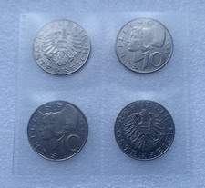 4 x Austria 10 Schilling Coins 1995 1994 1993 1992