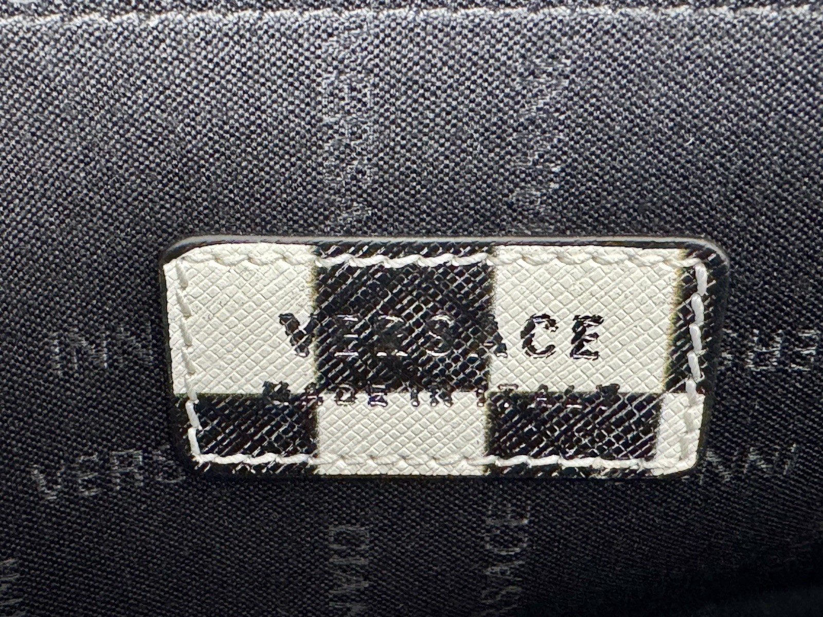 Versace Multicolour Checkerboard Pattern Leather … - image 17