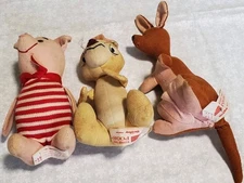 Lot Vintage Piglet Kanga Rabbit 1960’s Stuffed Animal Made Japan Sears Roebuck