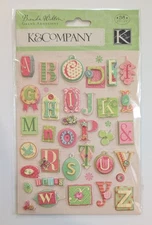 Brenda Walton Eclectic Alphabet Grand Adhesions Scrapbooking Stickers K&Company