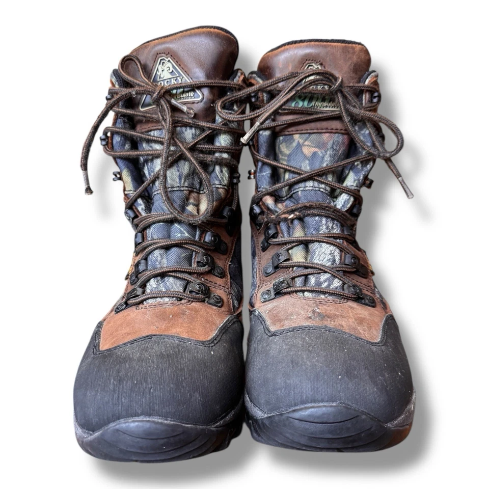 Rocky 4130 800G Thinsulate Waterproof Leather Camo Hunting Boots Mens 8.5 M - Image 2 of 4