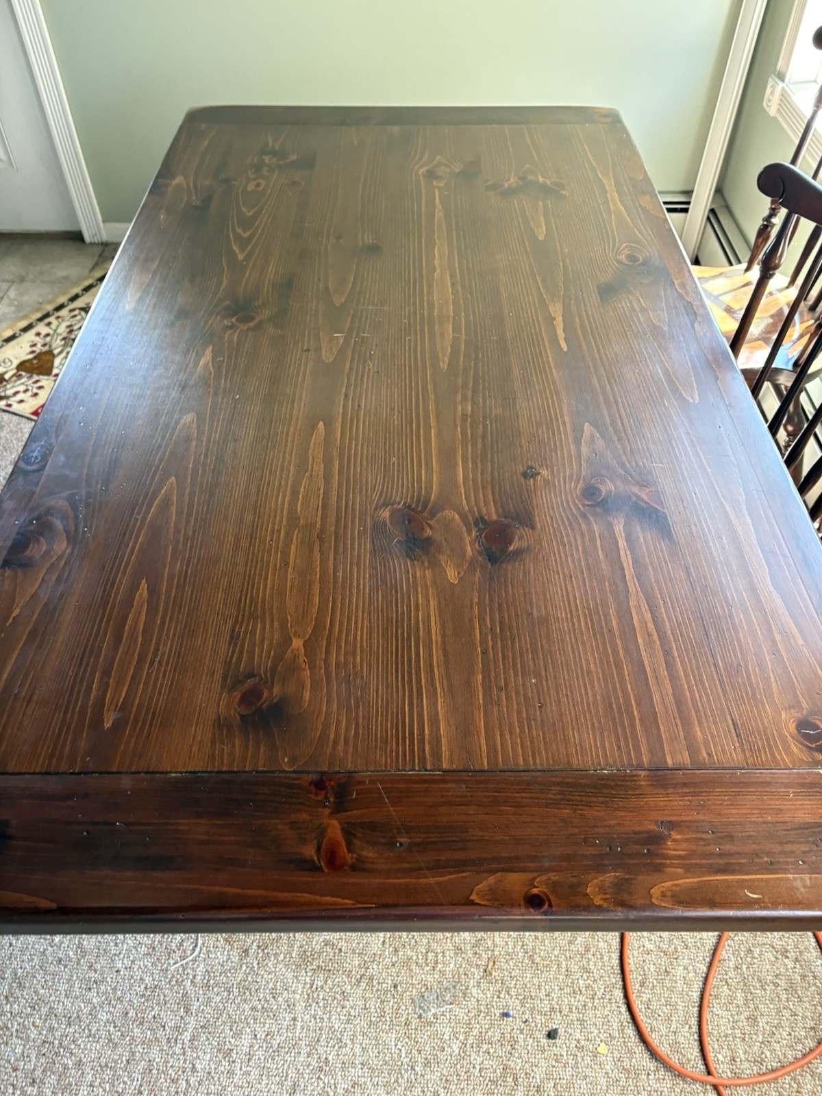 Rectangular Wood Extendable Dining Table w/ 2 Extension Leaves, Dark Wood