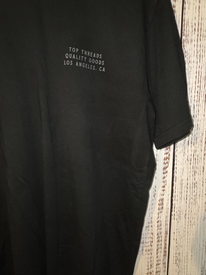 Мужская футболка TOP THREADS без раздаточных материалов размер средний черная рубашка с черепом - Изображение 4 из 4