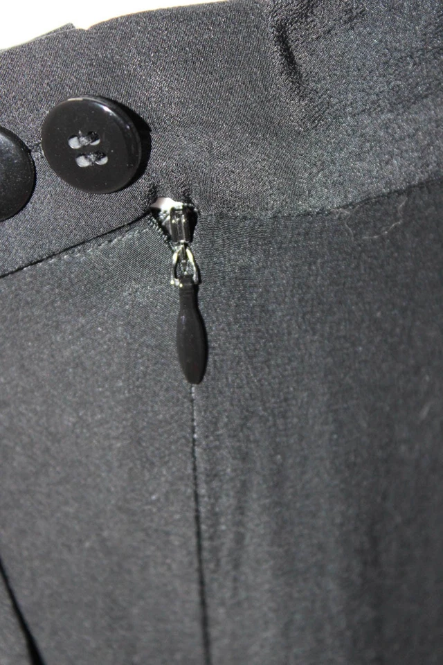 Pantalones Cortos Athe Mujer Seda Plisados Tres Bolsillos Cremallera Lateral Tiro Medio Negros Talla 38 Foto 4 de 4