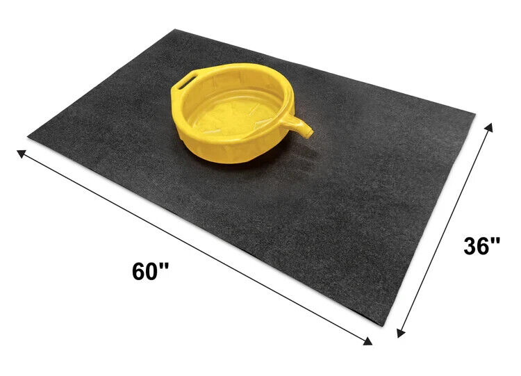60 X 36 Inch Oil Spill / Leak Mat, Garage, Driveway Car Mats, Reusable