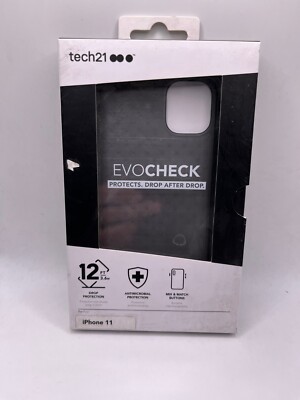 Tech21 Evo Check Series Case for iPhone 11 (6.1'') Only - Smokey Black