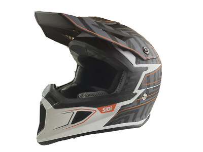 SiGi Ammo FMVSS #218 Certified ECE R-22-05 Motorcycle Helmet - Orange Size S/P