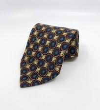 Ermenegildo Zegna Silk Tie Made in Italy - Multicolor Circle Geometric Design