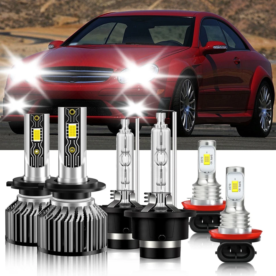 LED HID Headlight High Low Beam Fog Light For Mercedes-Benz CLK63 AMG 2008-2008 - Image 2 of 4