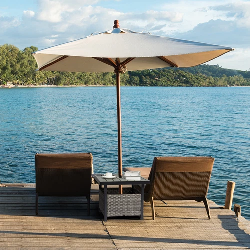 Rattan Wicker Steel Umbrella Side Table Outdoor Furniture Deck Garden Patio- - Picture 19 of 19