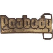 Peabody Coal Company Engineering Miner Mining 1980s Vintage Belt Buckle