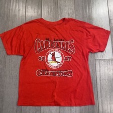 Vtg St Louis Cardinals Shirt Sneakers 1987 Champs Single Stitch T shirt Mens XL