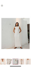 mango knit dress open white midi dress size large 