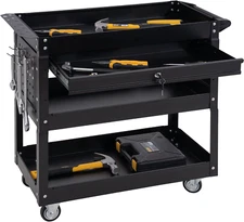 Tool Chest with Wheels, Rolling 3-Tier Tool Cart with Wheels 330 LBS Capacity He
