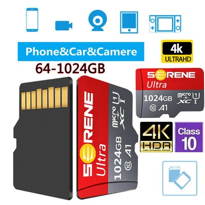64-1TB 325MB/S SD-Karte Klasse 10 Smartphones Mikrokartenspeicher Mikro-SD-Karte