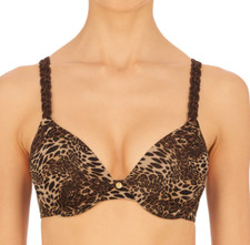 Natori 32C Pure Luxe Full Fit T-Shirt Bra NWOT 732080 Java Leopard Print