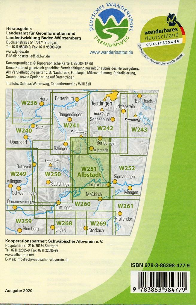 Thumbnail - Wanderkarte 1:25000 Albstadt | 2020 | Deutsch