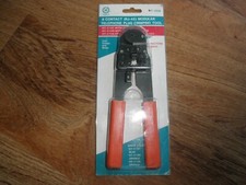 H-TOOLS 8 Contact Modular Plug Crimp Tool for RJ45 Crimps Strips Cut, HT-210N