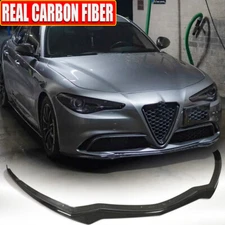 For Alfa Romeo Giulia Base 2016-21 REAL CARBON Front Bumper Lip Spoiler Splitter