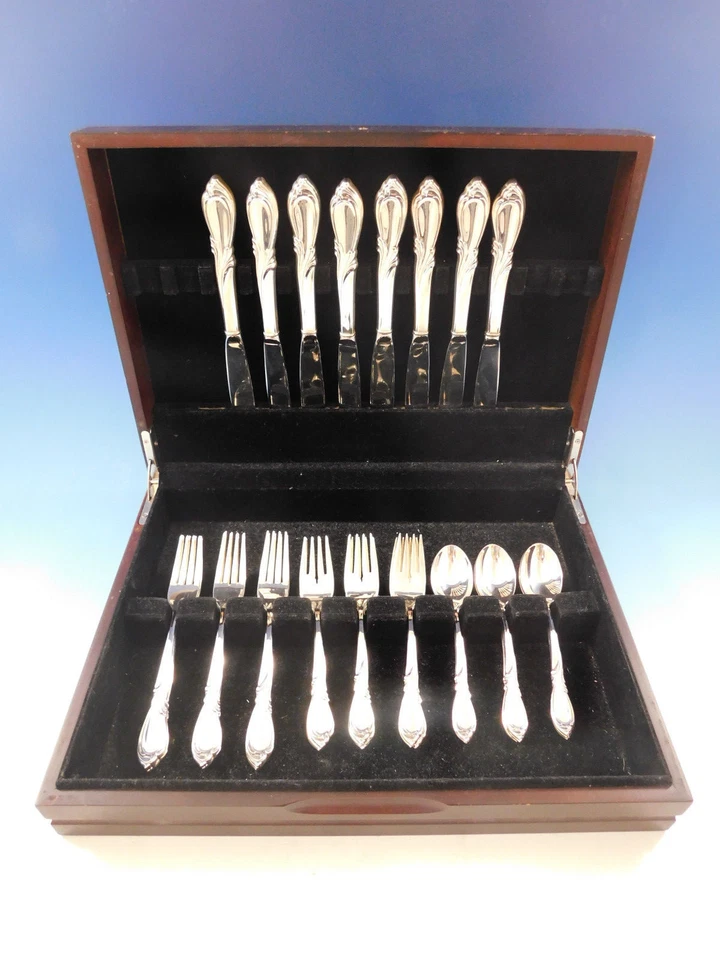 Rhapsody New by International Sterling Silver Flatware Set 8 Service 32 pieces - Image 2 of 4