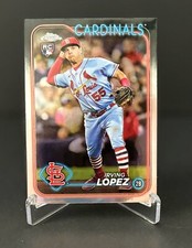2024 Topps Chrome Baseball Card #95 Irving Lopez Rookie St. Louis Cardinals