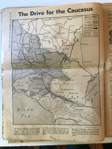 VINTAGE DAILY NEWS 10 WRZEŚNIA 1942 VOL. 24. NO. 66 - Zdjęcie 8 z 12