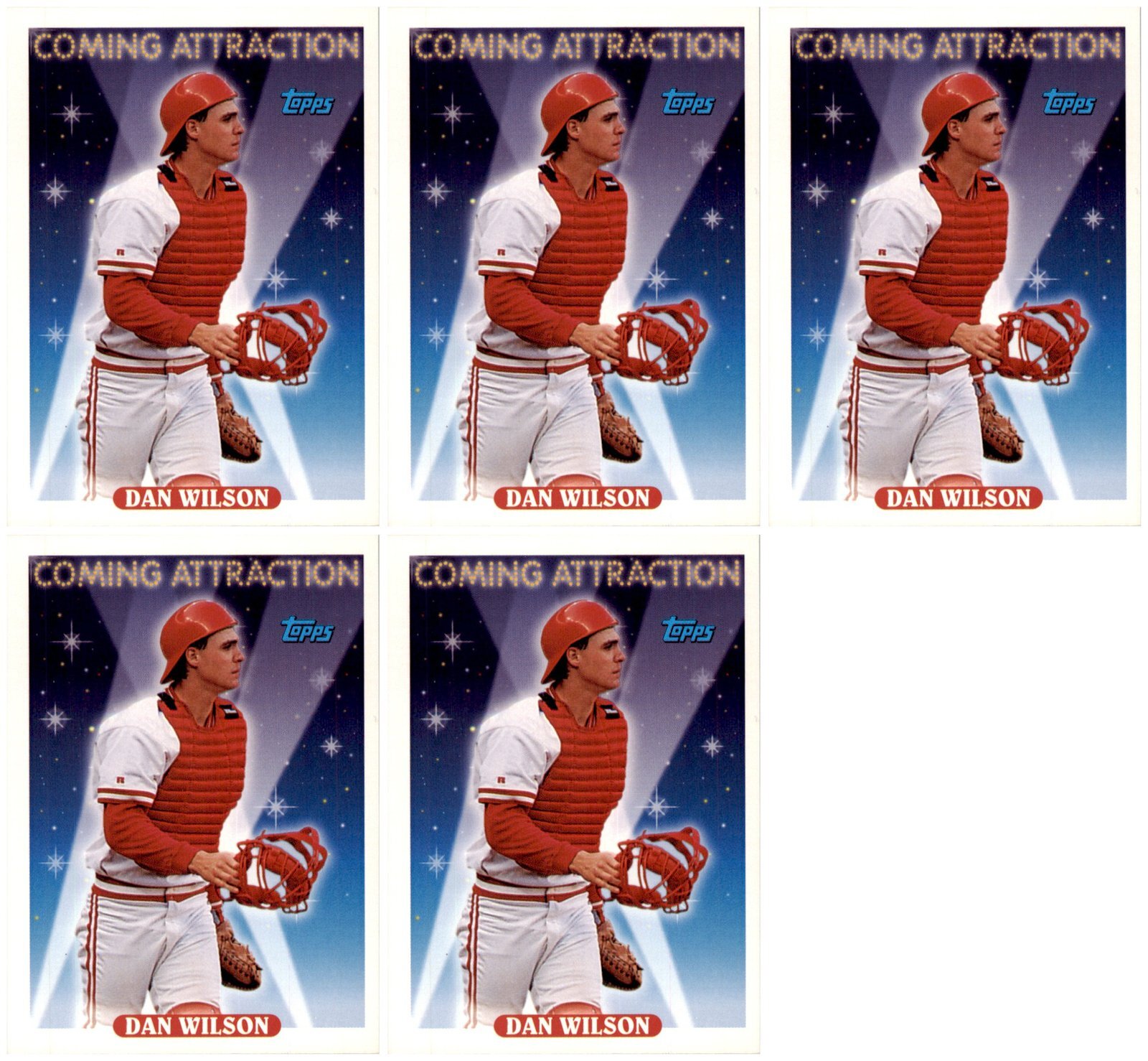(5) 1993 Topps #813 Dan Wilson Cincinnati Reds Card Lot