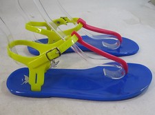 NEW Multi Beach Retro Flat Jellies Jelly Sandal GIRL Size 3