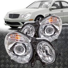 Headlights Set For 2006-2009 Mercedes-Benz E-Class 4D W211 06/30/06 to 09