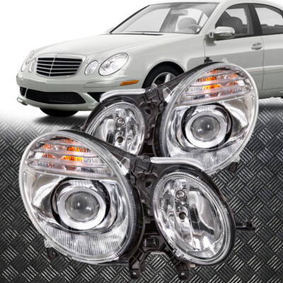 Headlights Set For 2006-2009 Mercedes-Benz E-Class 4D W211 06/30