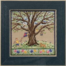 MILL HILL Counted Cross Stitch Beads Kit MIGHTY OAK TREE QUARTET Spring