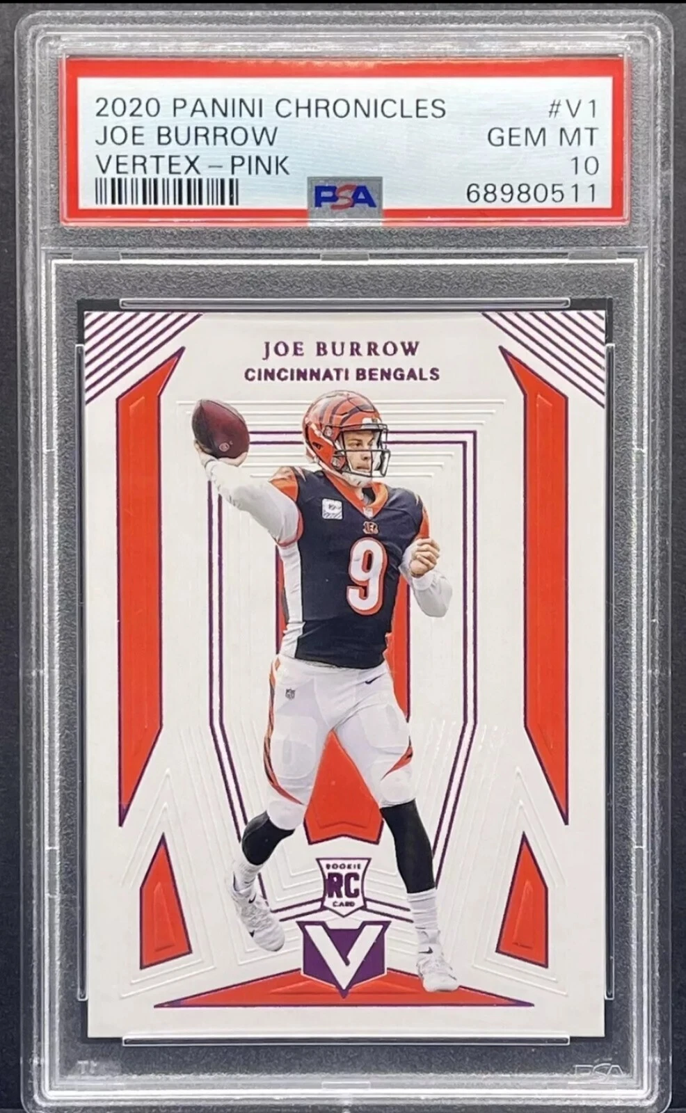Joe Burrow Panini Chronicles Vertex #V1 Pink