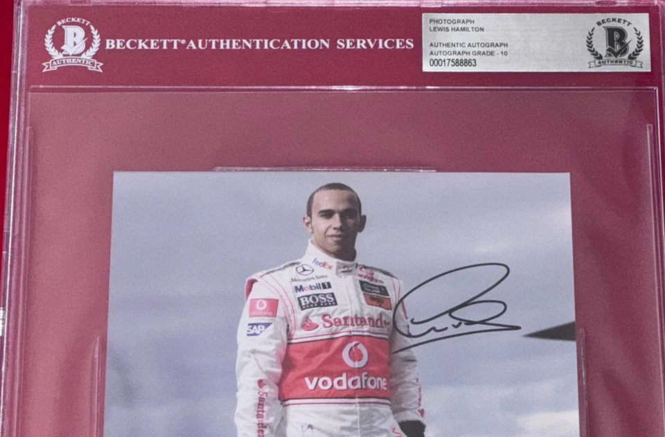 Lewis Hamilton "McLaren 2008 1st F1 Championship" Signed Photo Auto BAS BGS 10 - Image 4 of 4