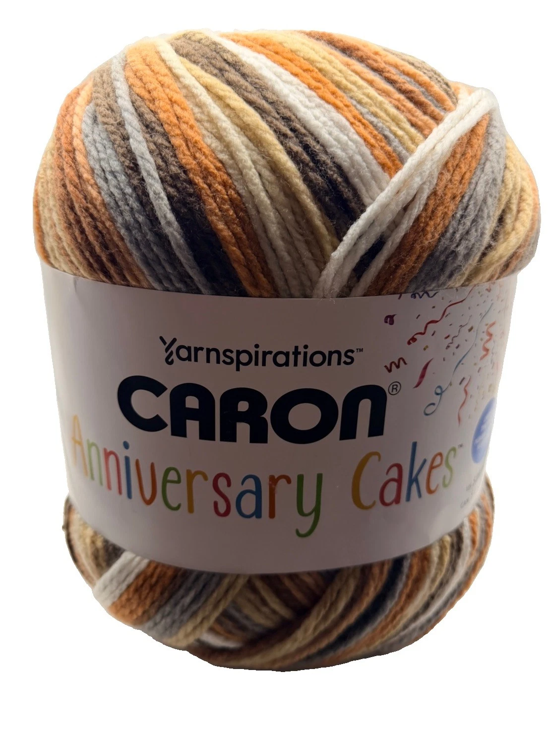Caron Anniversary Cake in Birch Bark New Beige Brown Orange Neutrals 1061 Yards image 1